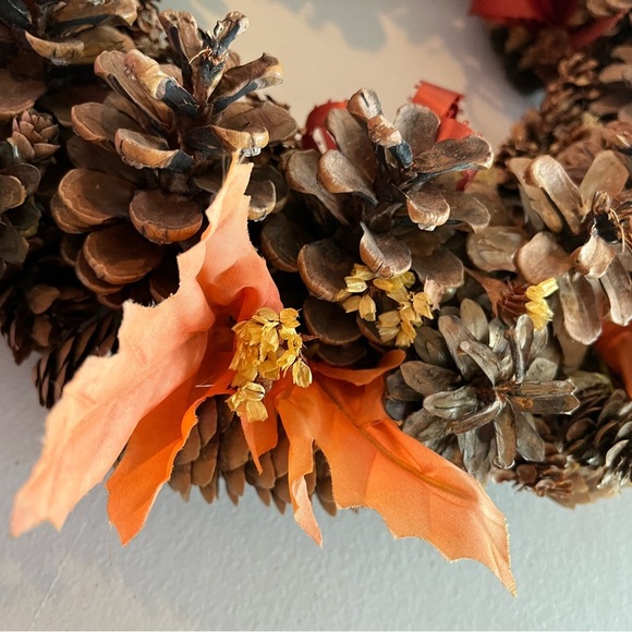 Handcrafted Fall Pinecone Wreath/ center piece, 14 inches - Picture 2 of 3